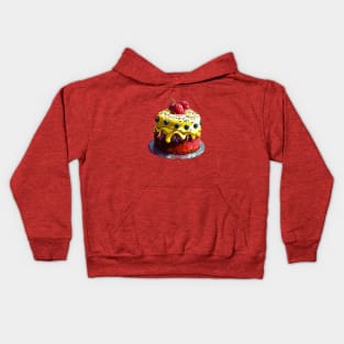 Mini Cake  , strawberry  with  banana Iceing.. Kids Hoodie